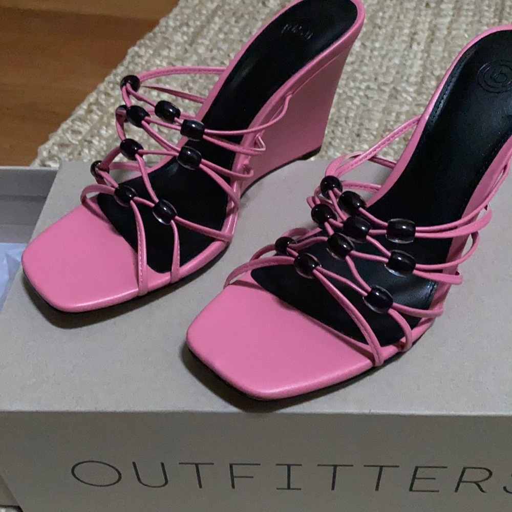Cute straps wedge sandals -urban outfitters size 8